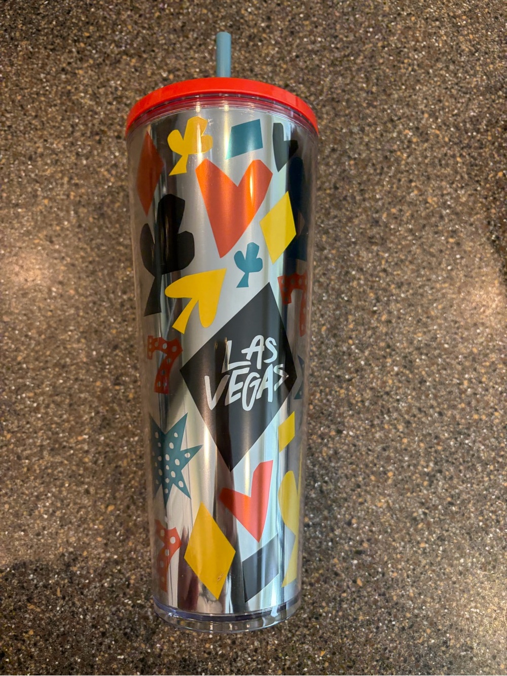 Starbucks Las Vegas Multi-Color Tumbler with Straw 24oz
